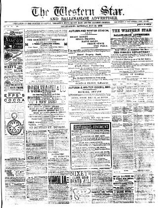 cover page of Western Star and Ballinasloe Advertiser published on May 13, 1893